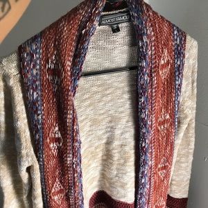 Multi Color Patterned Cardigan Sweater